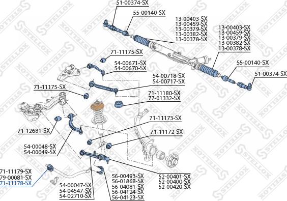 Stellox 71-11178-SX - Втулка стабилизатора autospares.lv