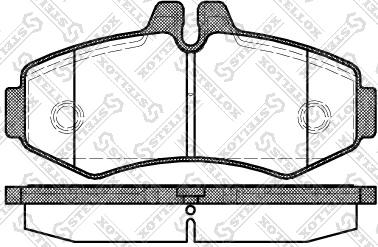 Stellox 712 000L-SX - Тормозные колодки, дисковые, комплект autospares.lv