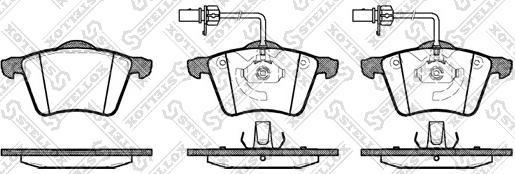 Stellox 732 002B-SX - Тормозные колодки, дисковые, комплект autospares.lv