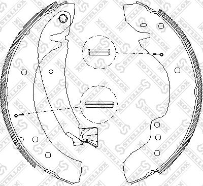 Stellox 729 100-SX - Комплект тормозных колодок, барабанные autospares.lv