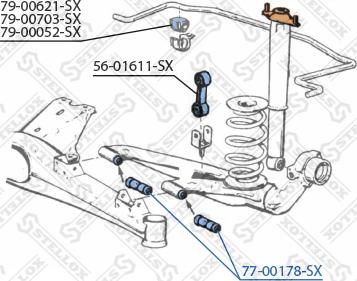 Stellox 77-00178-SX - Сайлентблок, рычаг подвески колеса autospares.lv