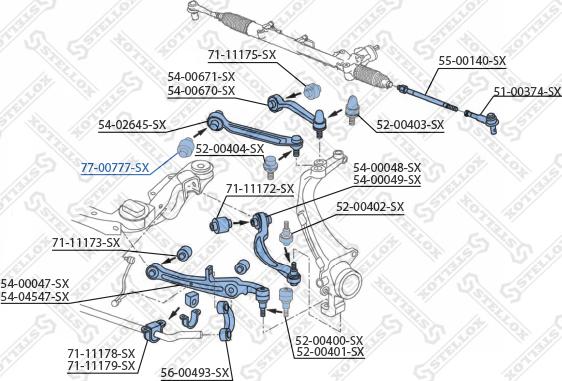 Stellox 77-00777-SX - Сайлентблок, рычаг подвески колеса autospares.lv