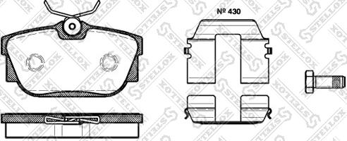 Stellox 778 010B-SX - Тормозные колодки, дисковые, комплект autospares.lv