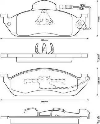 Stop 573034S - Тормозные колодки, дисковые, комплект autospares.lv