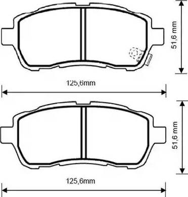 Stop 573249S - Тормозные колодки, дисковые, комплект autospares.lv