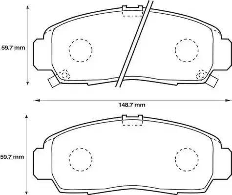 Stop 572449S - Тормозные колодки, дисковые, комплект autospares.lv