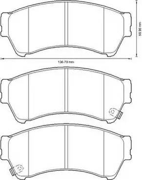 Stop 572628S - Тормозные колодки, дисковые, комплект autospares.lv