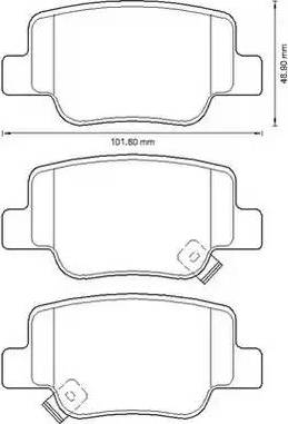 Stop 572623S - Тормозные колодки, дисковые, комплект autospares.lv