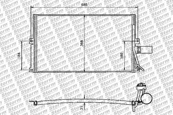 Storm 64012 - Конденсатор кондиционера autospares.lv