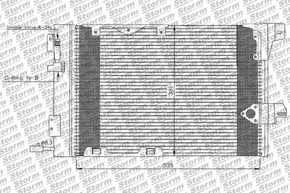 Storm 65018 - Конденсатор кондиционера autospares.lv