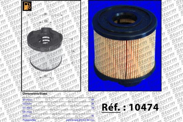 Storm 10474 - Топливный фильтр autospares.lv