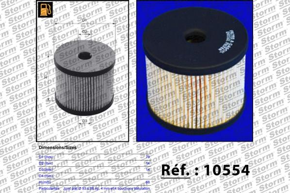 Storm 10554 - Топливный фильтр autospares.lv