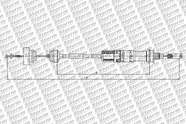 Storm 1101131 - Трос, управление сцеплением autospares.lv