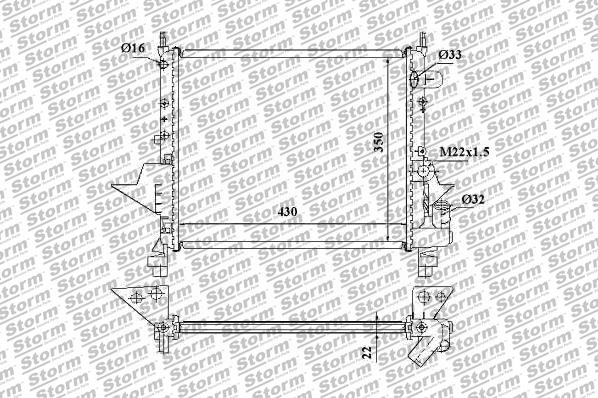 Storm 81104 - Радиатор, охлаждение двигателя autospares.lv