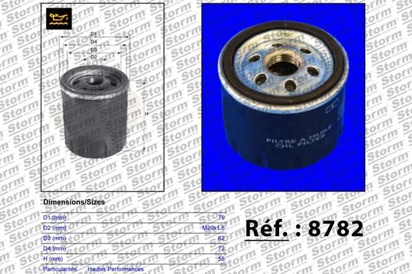 Storm 8782 - Масляный фильтр autospares.lv