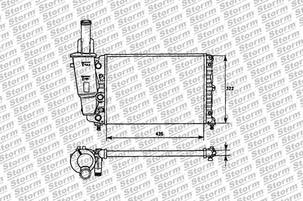 Storm 34002 - Радиатор, охлаждение двигателя autospares.lv