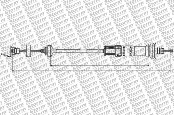 Storm 350156 - Трос, управление сцеплением autospares.lv