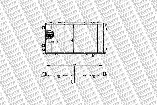 Storm 25504 - Радиатор, охлаждение двигателя autospares.lv