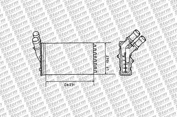 Storm 26001 - Теплообменник, отопление салона autospares.lv