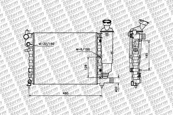 Storm 27003 - Радиатор, охлаждение двигателя autospares.lv