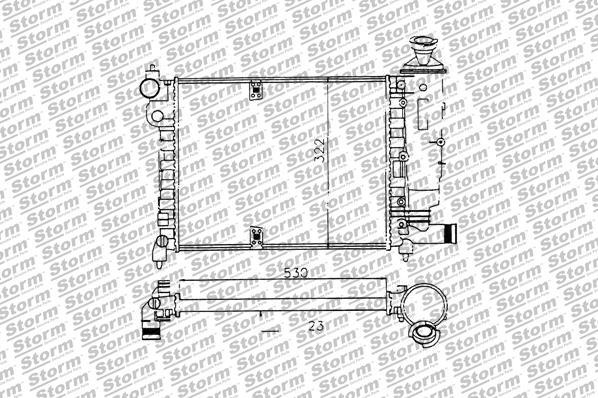 Storm 78004 - Радиатор, охлаждение двигателя autospares.lv