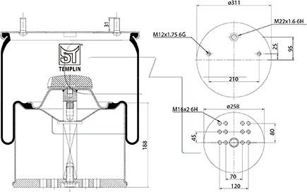 ST-Templin 04.060.6006.980 - Кожух пневматической рессоры autospares.lv