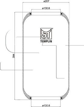 ST-Templin 04.060.6006.110 - Кожух пневматической рессоры autospares.lv