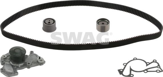 Swag 90 93 2825 - Водяной насос + комплект зубчатого ремня ГРМ autospares.lv