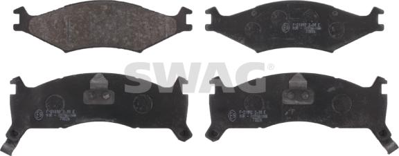 Swag 91 91 6558 - Тормозные колодки, дисковые, комплект autospares.lv