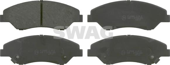 Swag 91 91 6557 - Тормозные колодки, дисковые, комплект autospares.lv