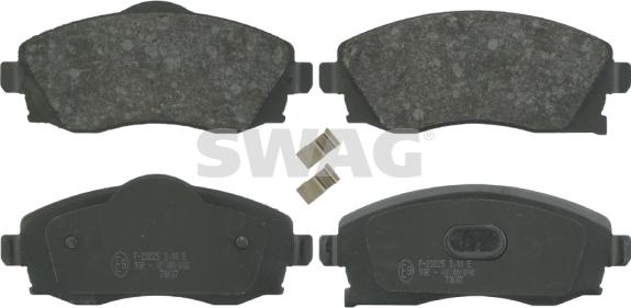 Swag 40 91 6423 - Тормозные колодки, дисковые, комплект autospares.lv