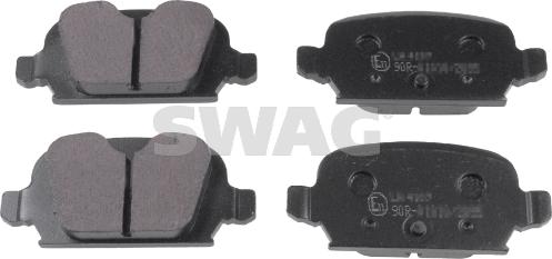 Swag 40 91 6626 - Тормозные колодки, дисковые, комплект autospares.lv