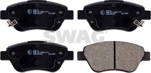 Swag 40 91 6627 - Тормозные колодки, дисковые, комплект autospares.lv