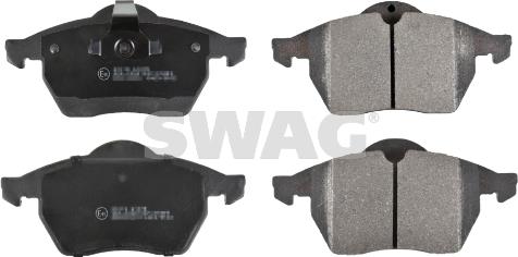 Swag 40 91 6107 - Тормозные колодки, дисковые, комплект autospares.lv