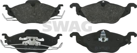 Swag 40 91 6233 - Тормозные колодки, дисковые, комплект autospares.lv