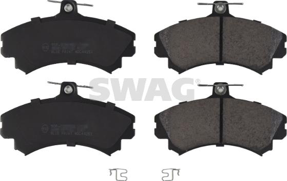 Swag 55 91 6213 - Тормозные колодки, дисковые, комплект autospares.lv