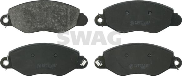 Swag 50 91 6424 - Тормозные колодки, дисковые, комплект autospares.lv