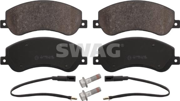 Swag 50 91 6637 - Тормозные колодки, дисковые, комплект autospares.lv