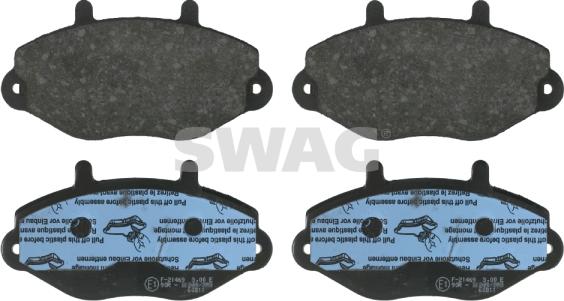 Swag 50 91 6036 - Тормозные колодки, дисковые, комплект autospares.lv