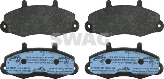 Swag 50 91 6037 - Тормозные колодки, дисковые, комплект autospares.lv