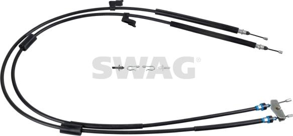 Swag 50 10 1801 - Тросик, cтояночный тормоз autospares.lv