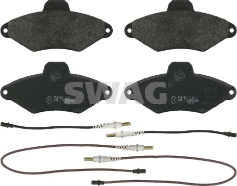 Swag 64 91 6413 - Тормозные колодки, дисковые, комплект autospares.lv