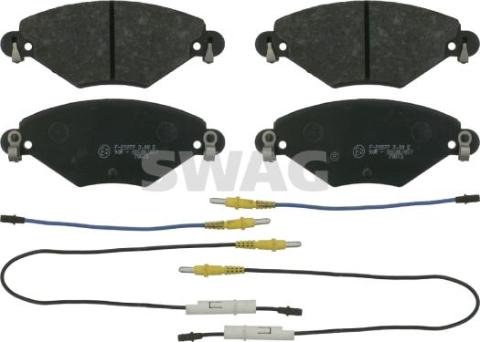 Swag 64 91 6417 - Тормозные колодки, дисковые, комплект autospares.lv