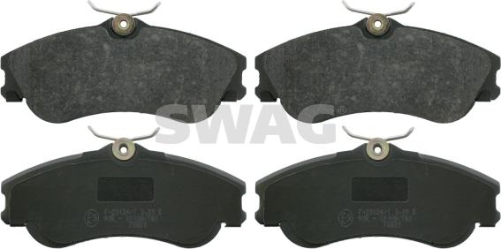 Swag 64 91 6421 - Тормозные колодки, дисковые, комплект autospares.lv