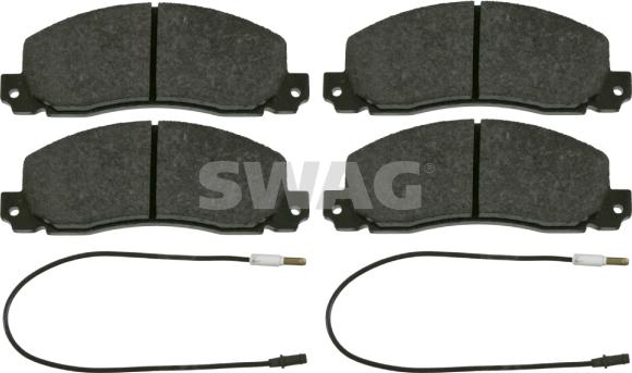 Swag 60 91 6443 - Тормозные колодки, дисковые, комплект autospares.lv