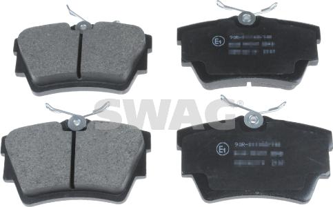 Swag 60 91 6472 - Тормозные колодки, дисковые, комплект autospares.lv