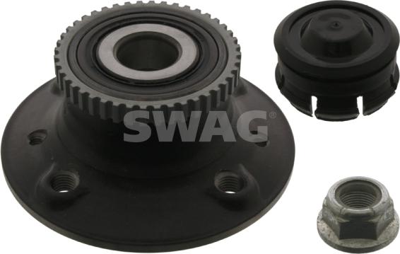 Swag 60 93 9252 - Подшипник ступицы колеса, комплект autospares.lv
