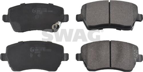 Swag 60 11 6199 - Тормозные колодки, дисковые, комплект autospares.lv
