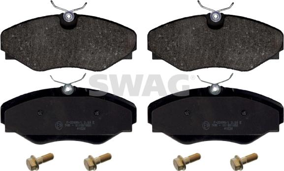 Swag 60 11 6191 - Тормозные колодки, дисковые, комплект autospares.lv