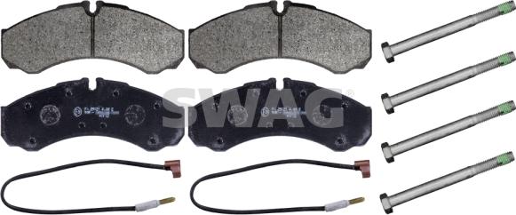 Swag 60 11 6193 - Тормозные колодки, дисковые, комплект autospares.lv